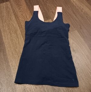 Manuka Women’s Navy Tank Top with Pink Straps